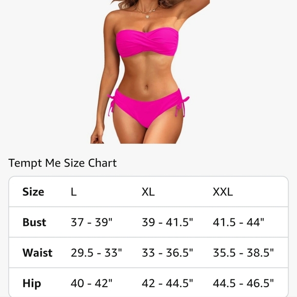 Pink Strapless Bikini Set NWT - Picture 5 of 12